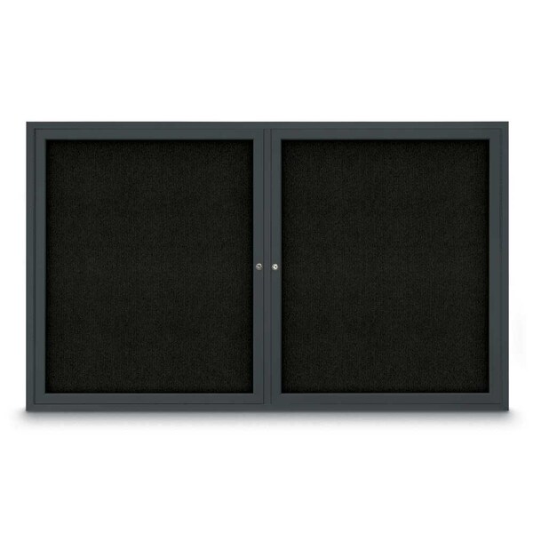 Sliding Door Indoor Enclosed Corkboard, 9